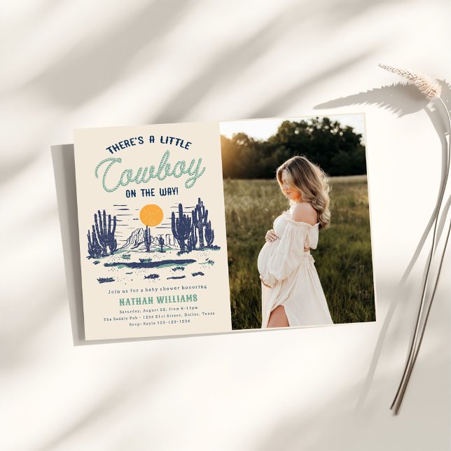 Vintage Wüste Western Kinderdusche Einladung (Von Creator hochgeladen)