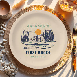 Vintage Wüste Western Wild West 1. Geburtstag Pappteller