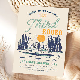 Vintage Wüste Western Wild West 3. Geburtstag Einladung