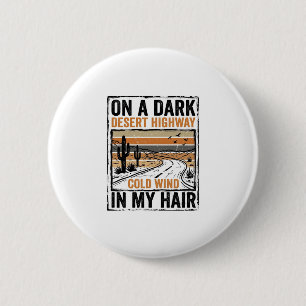Vintage-Wüsten-Highway-Wind-Grafik-T-Shirt-Design Button