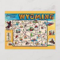 Vintage Wyoming-Karte