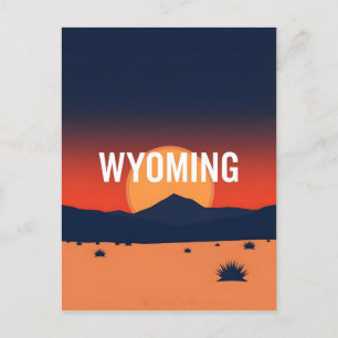 Vintage Wyoming Postkarte