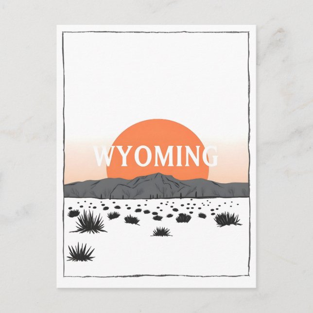 Vintage Wyoming Postkarte (Vorderseite)