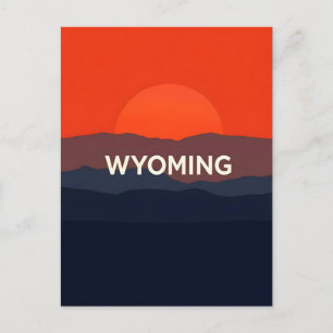 Vintage Wyoming Postkarte