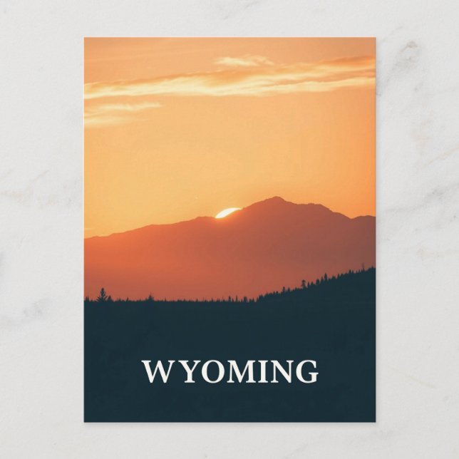 Vintage Wyoming Postkarte (Vorderseite)