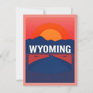 Vintage Wyoming Postkarte