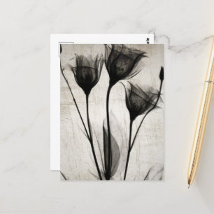 Vintage X-Ray Flowers Postkarte