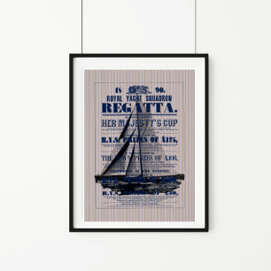 Vintage Yacht Regatta-Werbung Poster