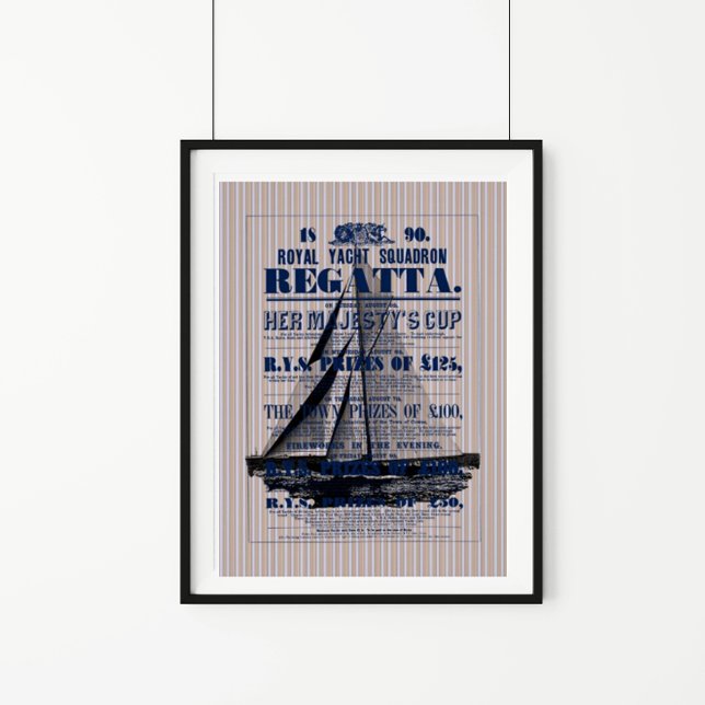 Vintage Yacht Regatta-Werbung Poster (Von Creator hochgeladen)