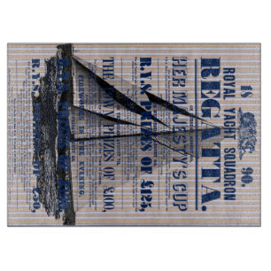 Vintage Yacht Regatta-Werbung Schneidebrett