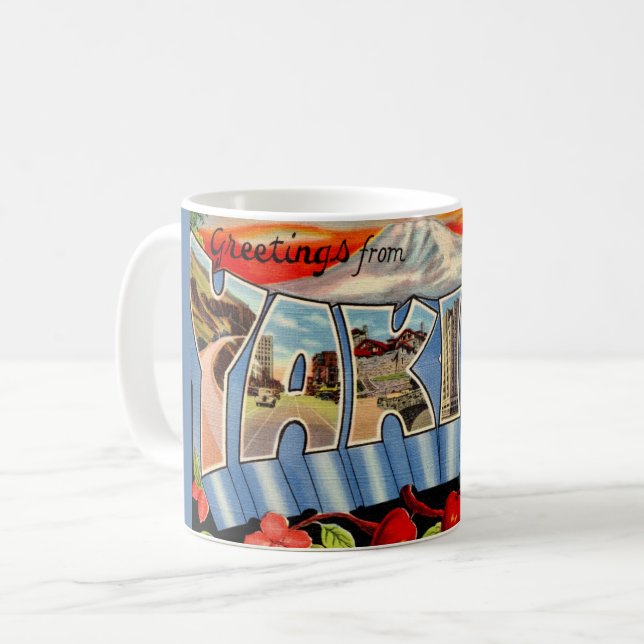 Vintage Yakima Washington  Kaffeetasse (Vorderseite Links)
