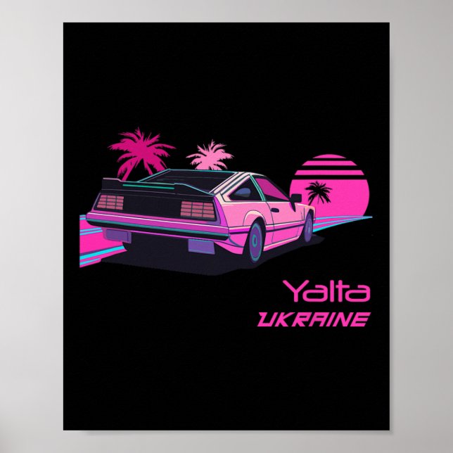 Vintage Yalta Ukraine  Poster (Vorne)