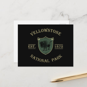 Vintage Yellowstone Nationalpark Feiertagspostkarte
