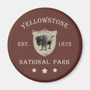 Vintage Yellowstone Nationalpark Magnet