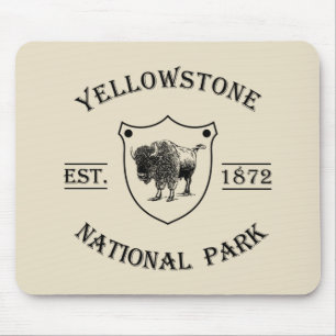 Vintage Yellowstone Nationalpark Mousepad