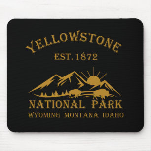 Vintage Yellowstone-Nationalpark Mousepad