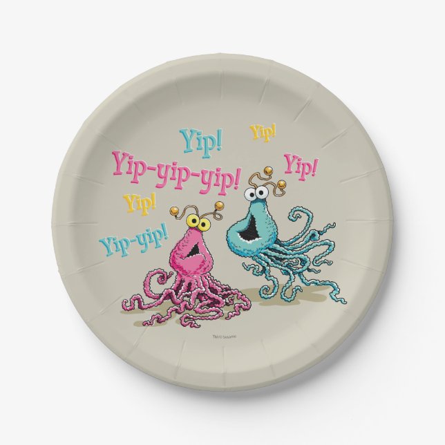 Vintage Yip-Yips Pappteller (Vorderseite)