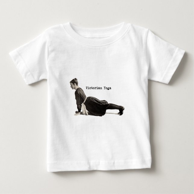 Vintage Yoga-Frau bis Hund Antike Baby T-shirt (Vorderseite)