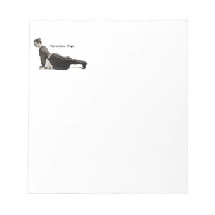 Vintage Yoga-Frau bis Hund Antike Notizblock