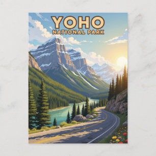 Vintage Yoho Nationalpark Kanada Postkarte