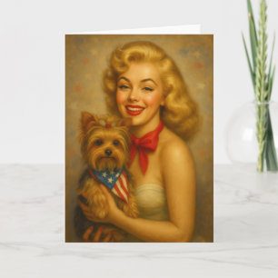 Vintage Yorkie Karte