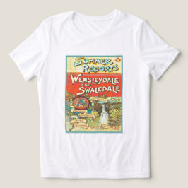 Vintage Yorkshire Railroad Touristenführer Kunst Tri-Blend Shirt