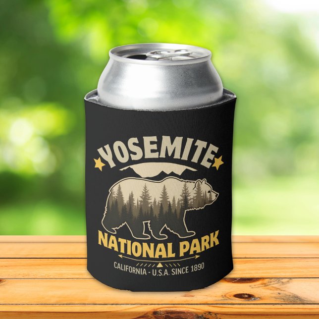 Vintage Yosemite Bear Forest Graphic Dosenkühler (Von Creator hochgeladen)