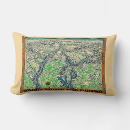Vintage Yosemite-Karte Lendenkissen
