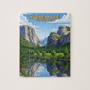 Vintage Yosemite-Nationalparklandschaft