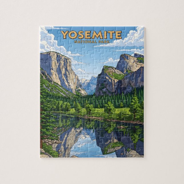 Vintage Yosemite-Nationalparklandschaft (Vertikal)