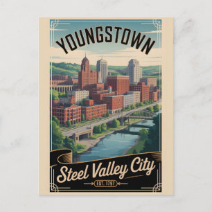 Vintage Youngstown Ohio Retro-Reise Postkarte