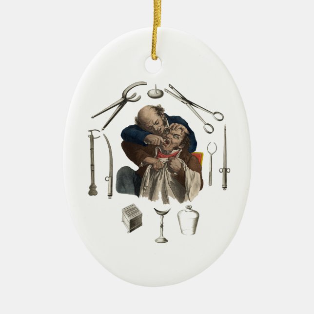 Vintage Zahnspende Keramik Ornament (Vorne)