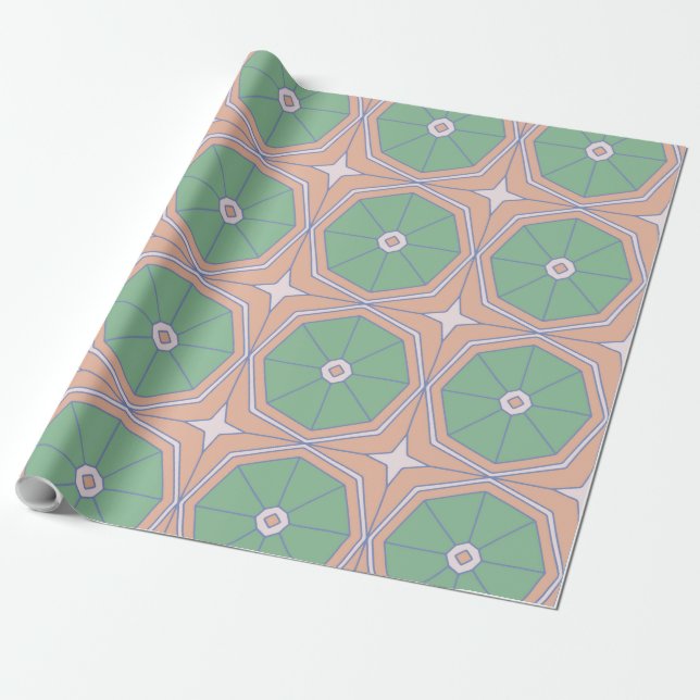 Vintage, zarte Farbmuster Geschenkpapier (Ungerollt)