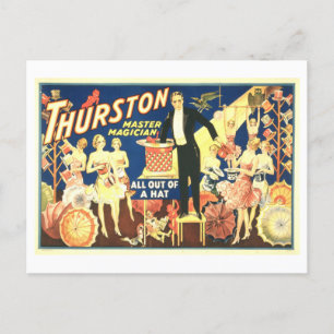 Vintage-Zauberer-Plakat-Postkarte Postkarte