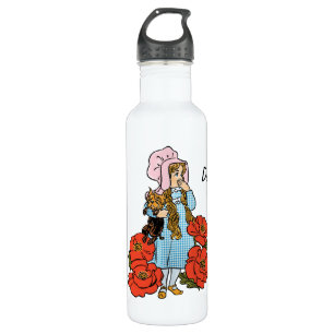 Vintage-Zauberer von Oz, Dorothy, rote Mohnblumen Edelstahlflasche