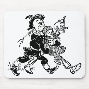 Vintage-Zauberer von Oz Dorothy Schläft mit Mohnbl Mousepad