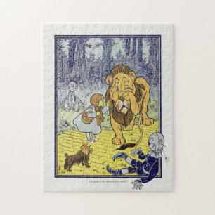 Vintage-Zauberer von Oz Dorothy und Feiger Löwe