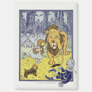 Vintage-Zauberer-von-Oz-Dorothy-und-feiger-Löwe Magnet