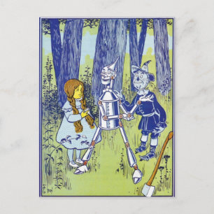 Vintage-Zauberer-von-OZ-Figuren Postkarte