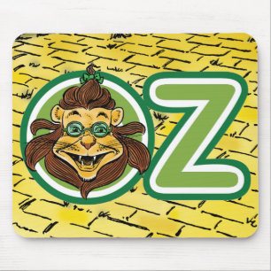 Vintage Zauberer von Oz, Löwe im Buchstaben O Mousepad