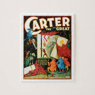 Vintage-Zauberplakat, Magier Carter der Große