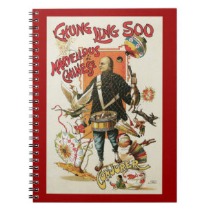 Vintage-Zauberplakat, Magier Chung Ling Soo Notizblock