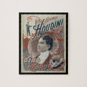 Vintage-Zauberplakat, Magier Harry Houdini