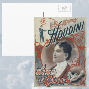 Vintage-Zauberplakat, Magier Harry Houdini  Postkarte