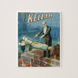 Vintage-Zauberplakat, Magier Harry Kellar