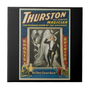 Vintage-Zauberplakat, Thurston, Der große Magier Fliese