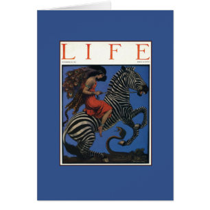 Vintage Zebra Jugendstilfrau