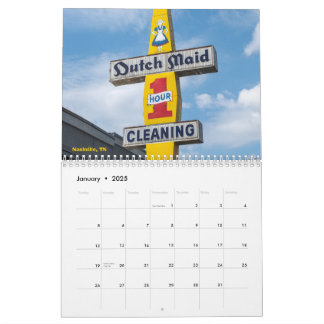 Vintage Zeichen aus ganz Amerika Kalender
