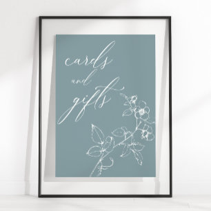 Vintage Zeitlose Florale Babyparty Karten Geschenk Poster