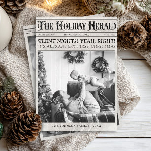 Vintage-Zeitung 5 Foto Süßes Baby 1. Weihnachten